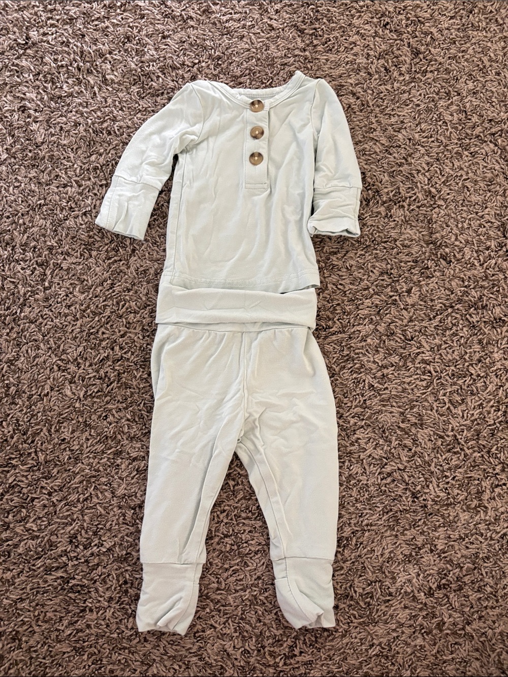 Caden Lane Baby Two-Piece Set in Light Mint